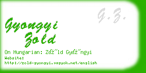 gyongyi zold business card